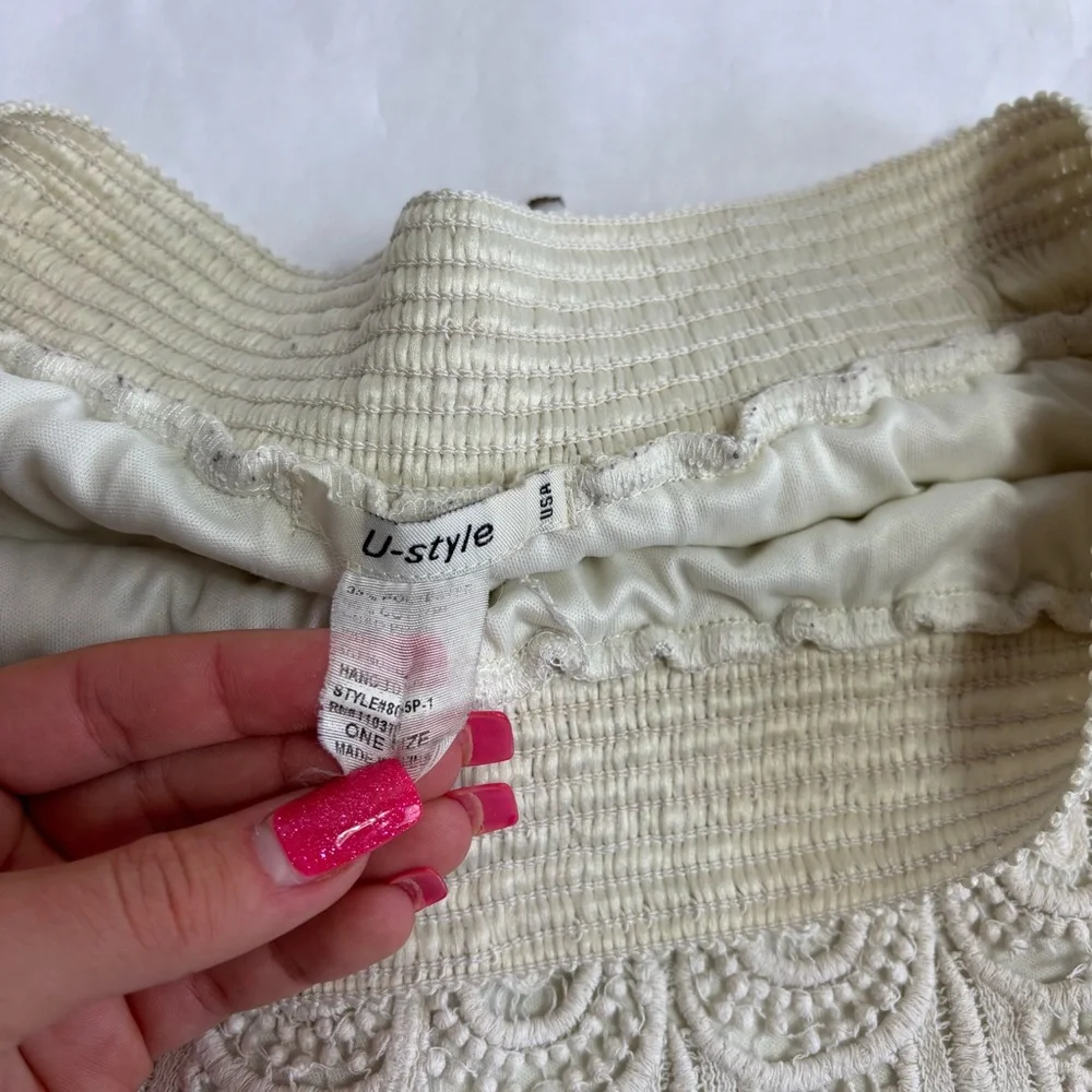 U-style boho knit lace shorts - Picture 4 of 4